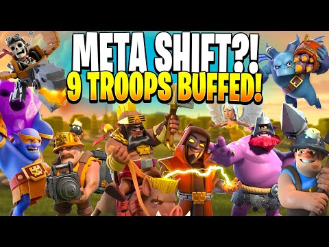Meta Shift Incoming?! Clash Buffs 9 Troops + Nerfs Scattershots & Walls! (Clash of Clans) – Clash Bashing!!